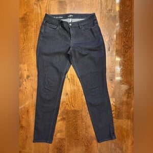 LOFT Dark Blue Curvy Skinny Jeans